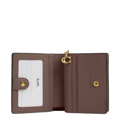 Cartera Coach Snap Wallet Dark Stone