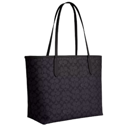 Bolsa Coach City Tote In Signature Canvas Black