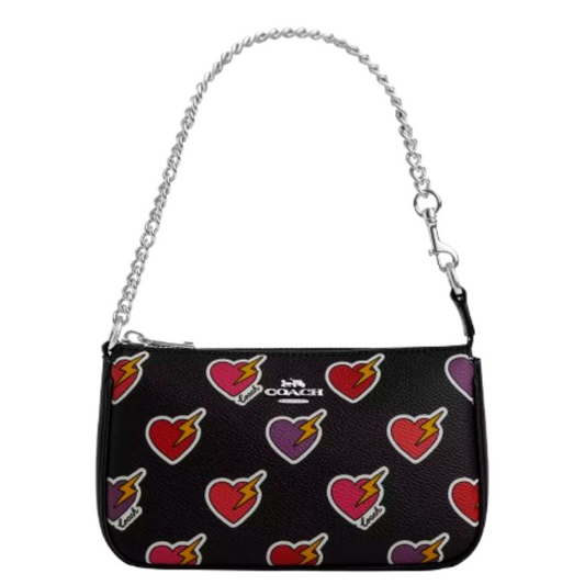 Bolsa Coach Nolita 19 With Heart Bolt Print Black Multi