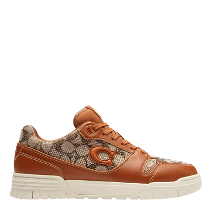 Tenis Coach Soho Sneaker With Crystal Signature Jacquard Cocoa Burnished Amber