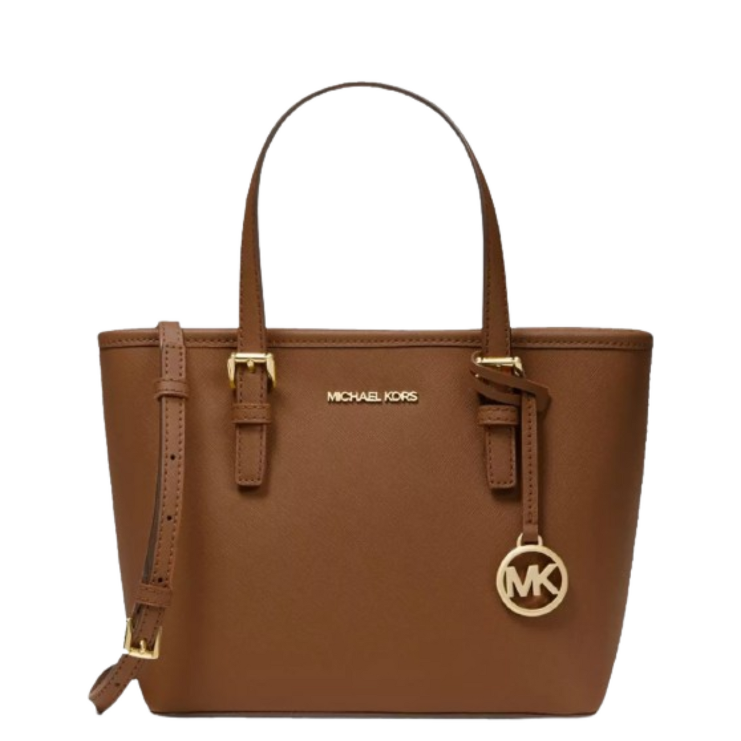 Bolsa Michael Kors Jet Set Travel Extra-Small Saffiano Leather Top-Zip Tote Bag Luggage