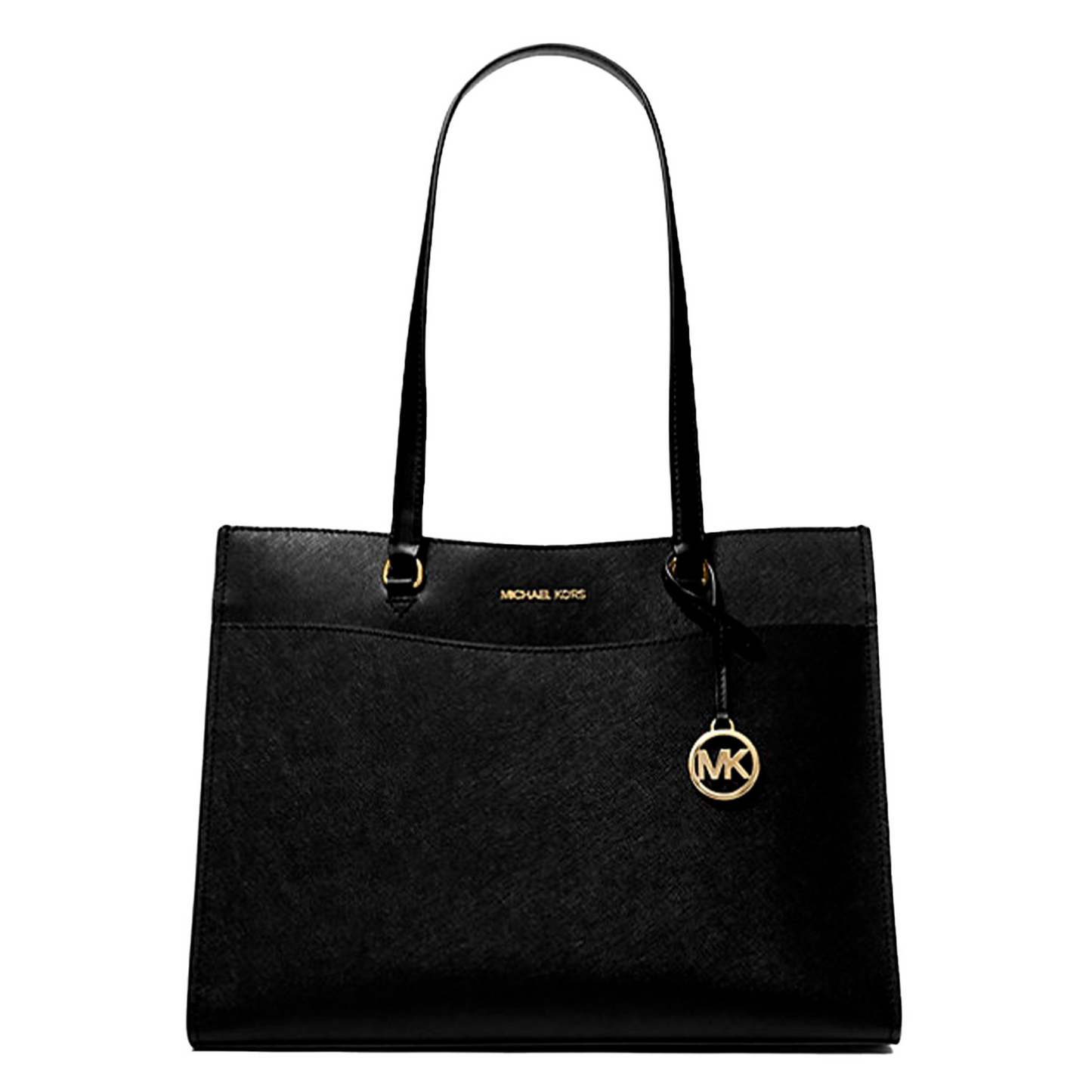 Bolsa Michael Kors Jet Set Travel Large Pocket Saffiano Leather Tote Bag Black