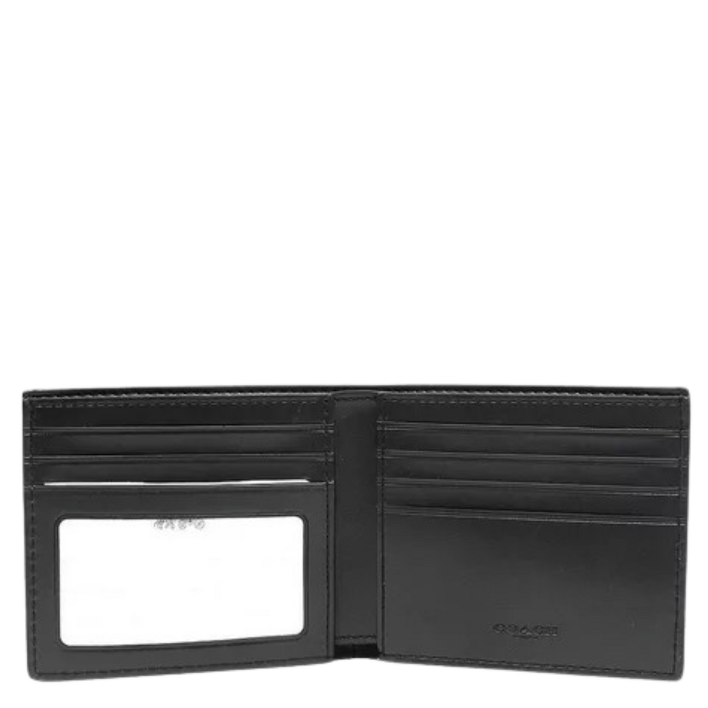 Cartera Coach Id Billfold Wallet In Signature Canvas Black