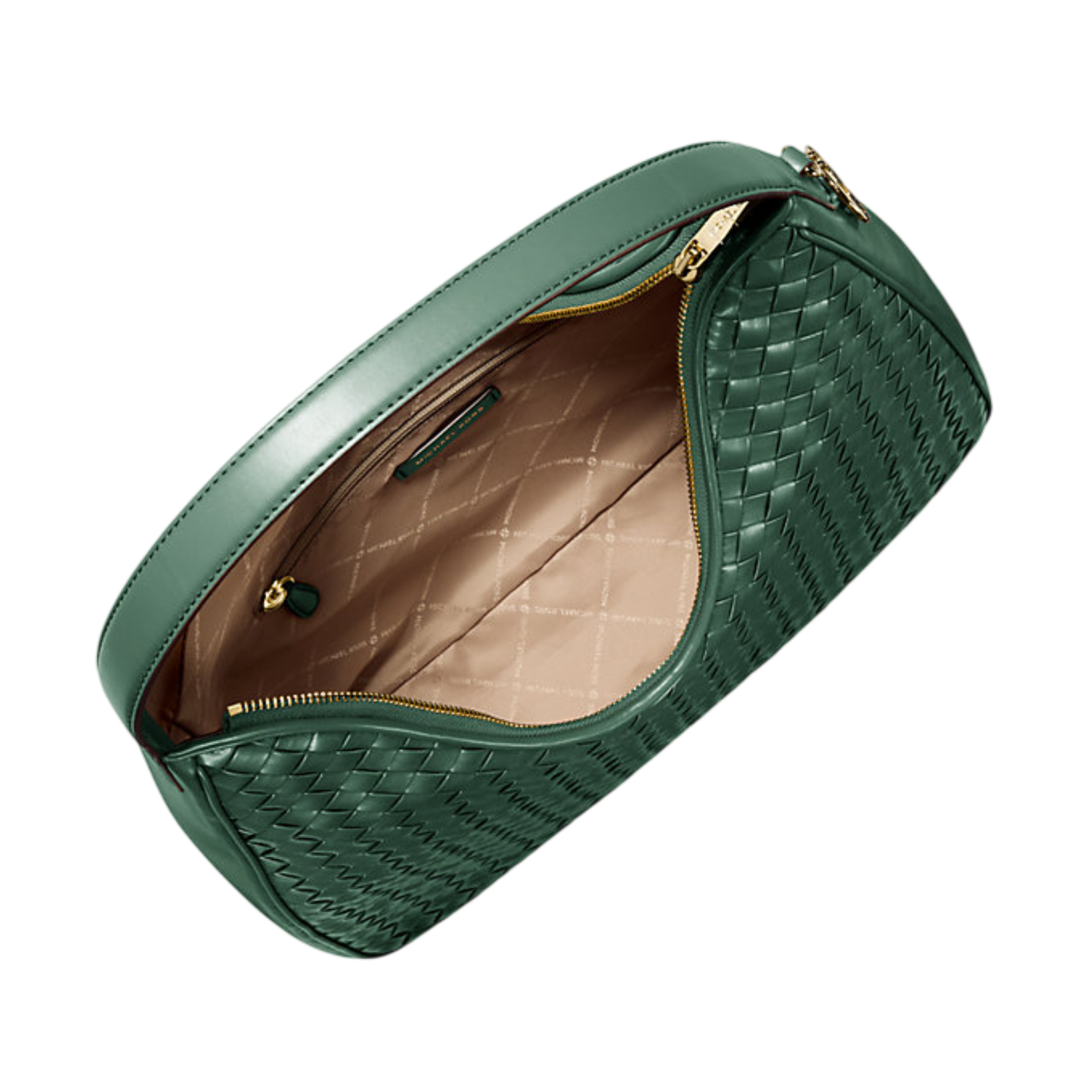 Bolsa Michael Kors Nayla Medium Woven Shoulder Bag Moss