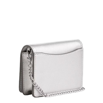 Bolsa Cartera Coach Mini Wallet On A Chain Light Silver