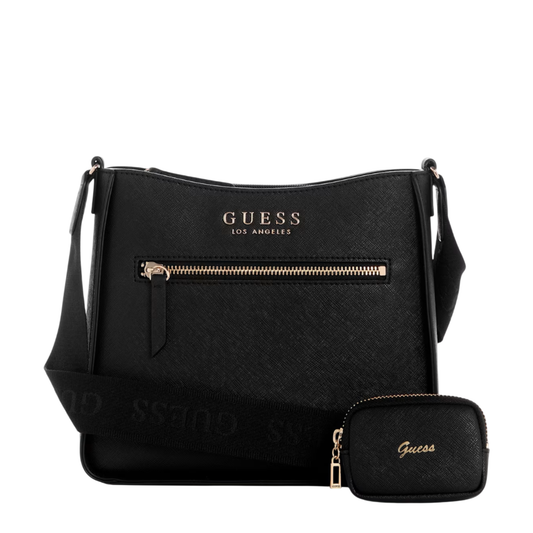 Bolsa Guess Cassidy Saffiano Crossbody Black