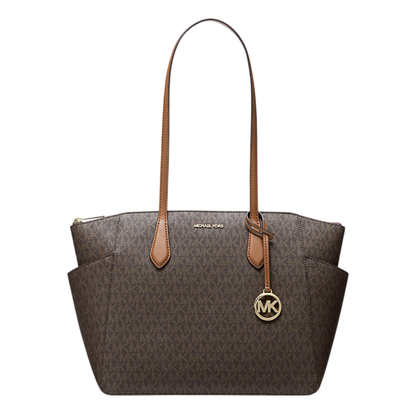 Bolsa Michael Kors Marilyn Medium Signature Logo Tote Bag Brown