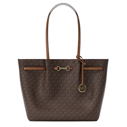 Bolsa Michael Kors Carson Large Signature Logo Tote Bag Brown