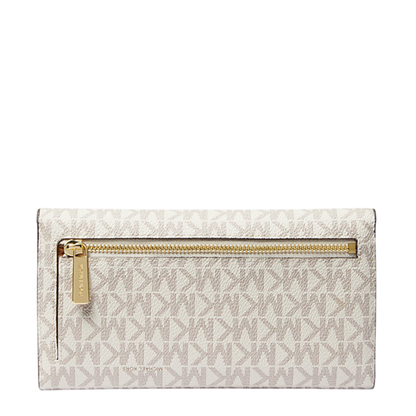Cartera Michael Kors Jet Set Large Logo Trifold Wallet Vanilla