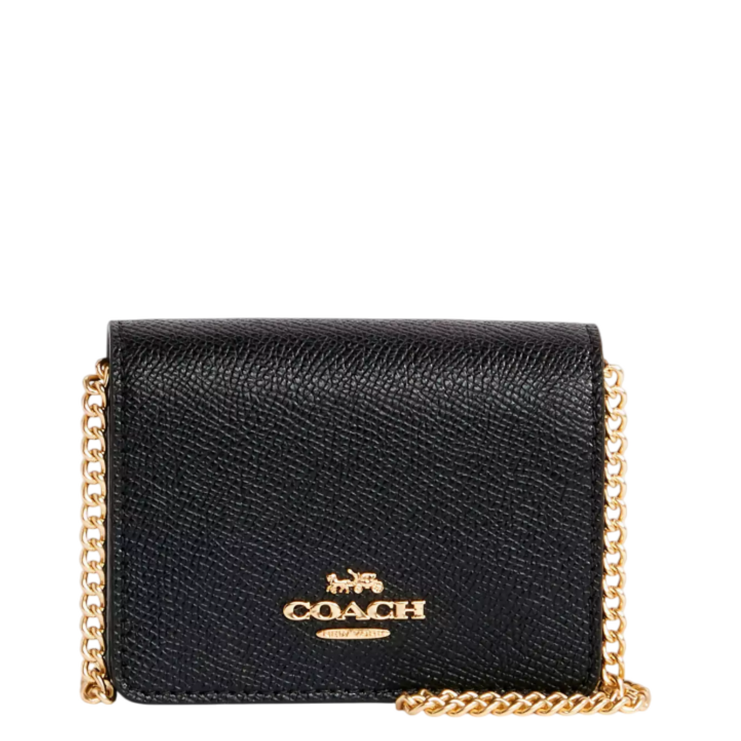 Bolsa Cartera Coach Mini Wallet On A Chain Black