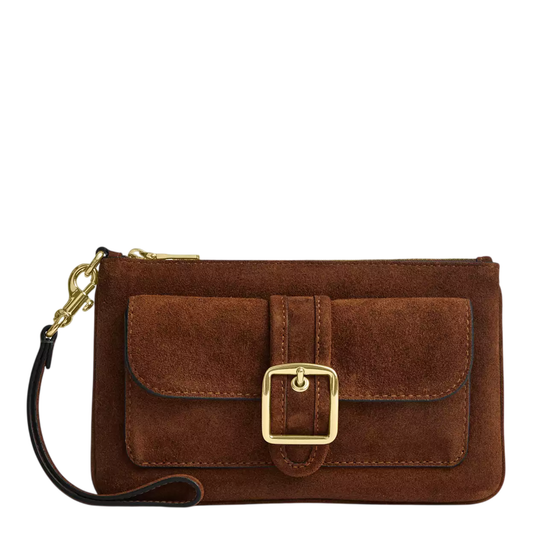 Cartera Coach Ashton Wristlet Warm Brown