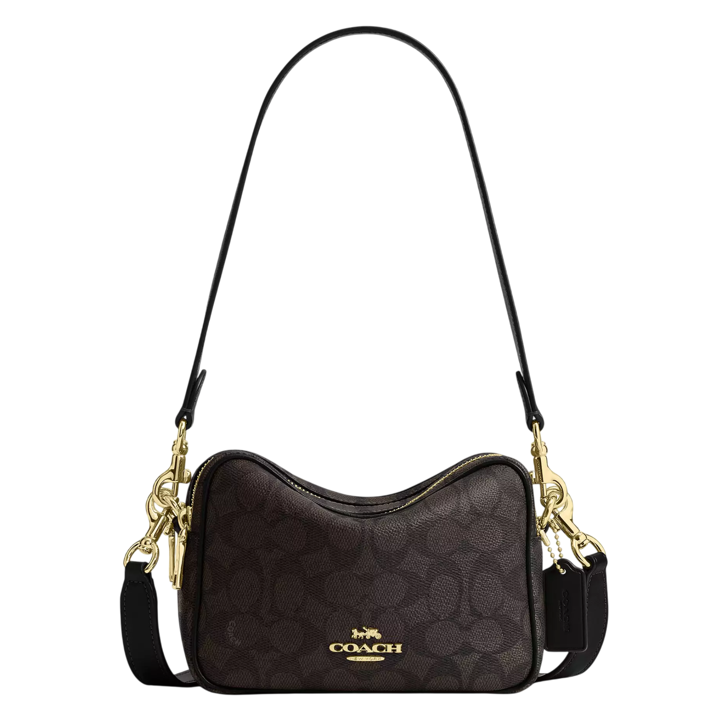 Bolsa Corssbody Mini Carey Crossbody Bag In Signature Canvas Walnut Black