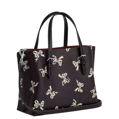 Bolsa Coach Mollie Tote Bag 25 With Bow Print Black Multi
