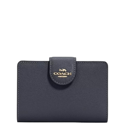 Cartera Coach Medium Corner Zip Wallet Midnight