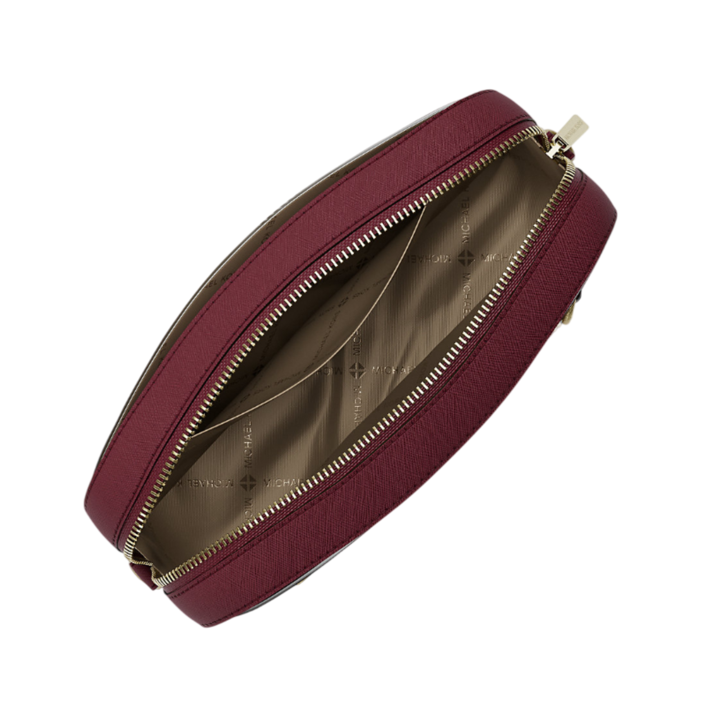 Bolsa Michael Kors Jet Set Large Saffiano Leather Crossbody Bag Cherry