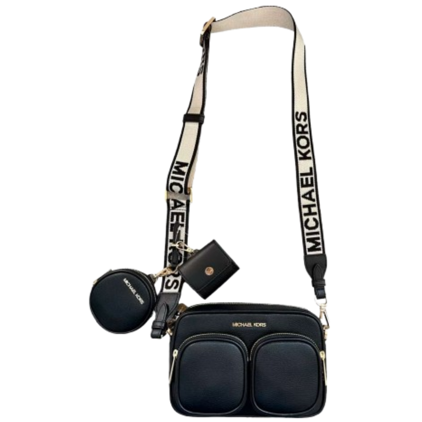 Bolsa Michael Kors Jet Set Medium Crossbody AirPods Black