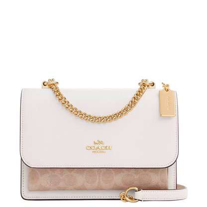 Bolsa Coach Klare Crossbody Bag In Signature Canvas Sand Chalk