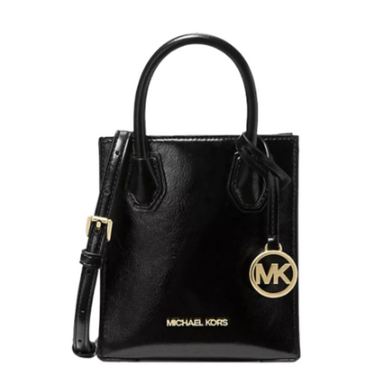 Bolsa Michael Kors Mercer Extra-Small Patent Crossbody Bag Black