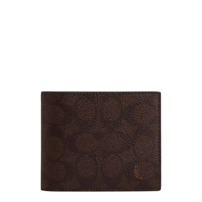 Cartera Coach 3 In 1 Wallet In Blocked Signature Canvas Mahogany Multi