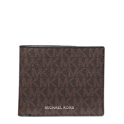 Cartera Michael Kors Cooper Logo Billfold Wallet With Passcase Brown