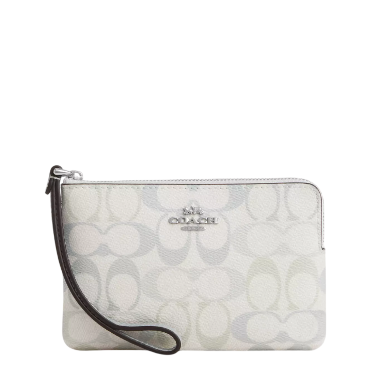 Monedero Coach Corner Zip Wristlet In Pretty Signature Canvas Blue