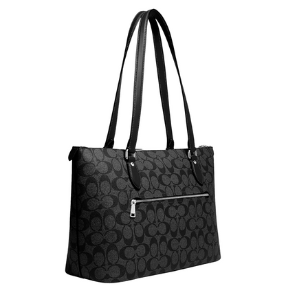 Bolsa Coach Gallery Tote In Signature Canvas Black