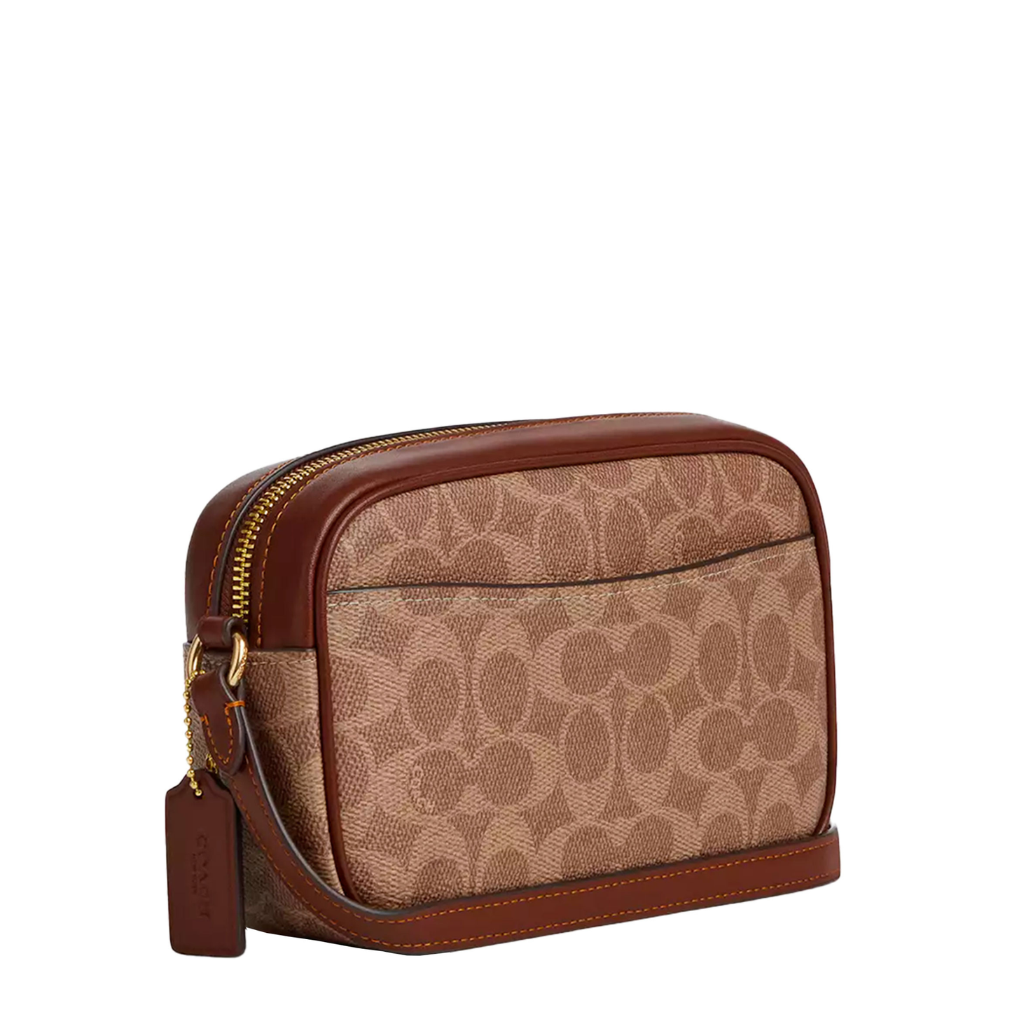 Bolsa Coach Mini Jamie Camera Bag In Signature Canvas Tan Brown