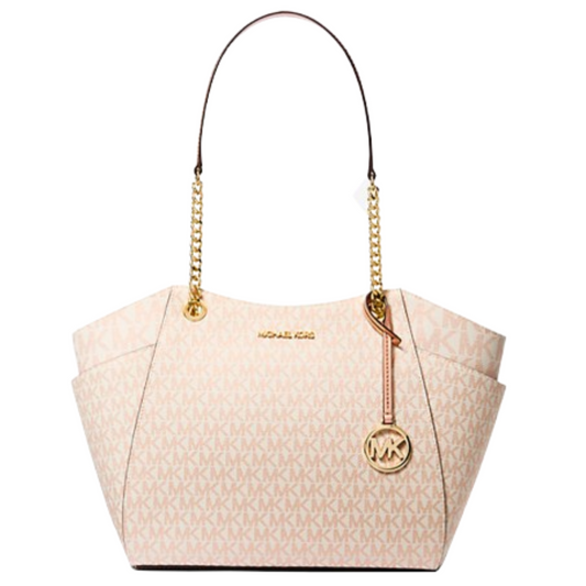 Bolsa Michael Kors Jet Set Large Logo Shoulder Bag Rose Gold