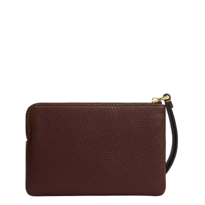 Monedero Coach Corner Zip Wristlet Maple