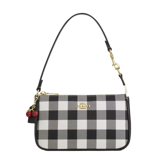 Bolsa Coach Nolita 19 With Gingham Print And Charm Black Multi