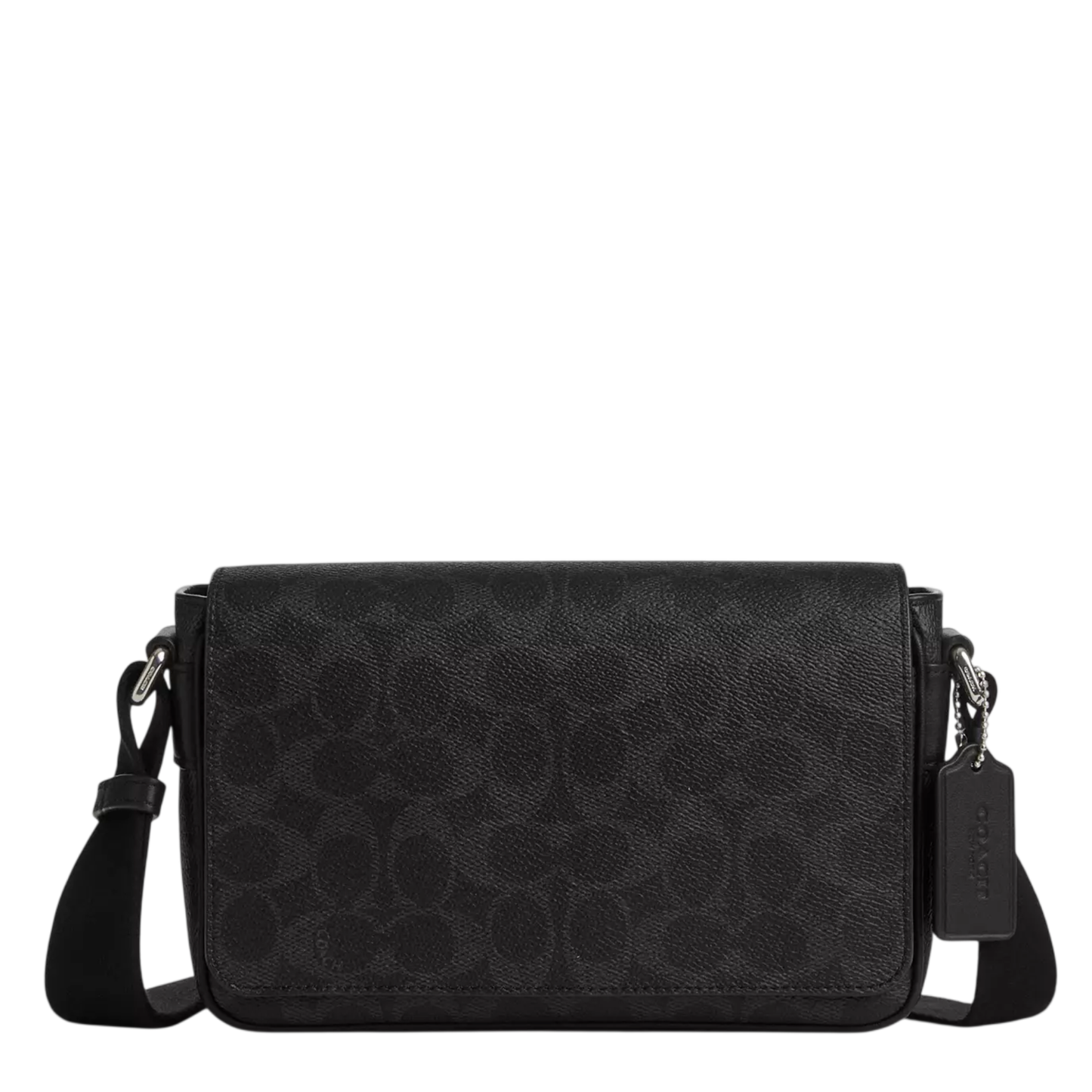 Bandolera Jack Small Flap Crossbody Bag In Signature Canvas Black