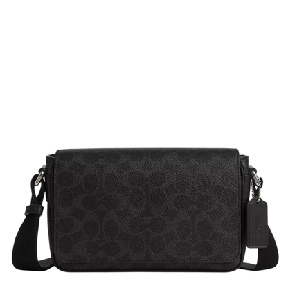 Bandolera Jack Small Flap Crossbody Bag In Signature Canvas Black