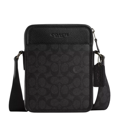 Bandolera Coach Sullivan Crossbody In Signature Canvas Charcoal Black