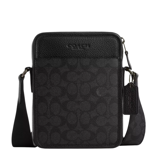 Bandolera Coach Sullivan Crossbody In Signature Canvas Charcoal Black
