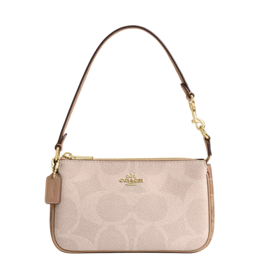 Bolsa Coach Nolita 19 In Blocked Signature Canvas Sand Tan