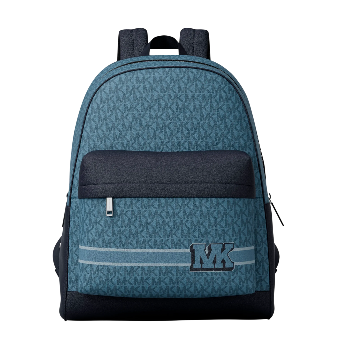 Mochila Michael Kors Pacey Embellished Striped Signature Logo Backpack Denim