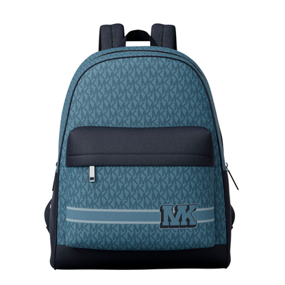 Mochila Michael Kors Pacey Embellished Striped Signature Logo Backpack Denim