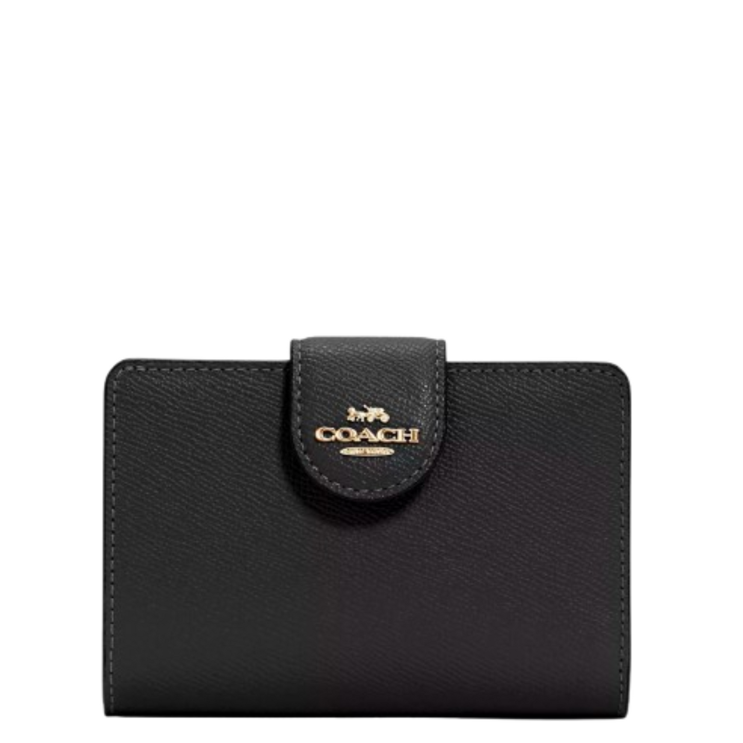 Cartera Coach Medium Corner Zip Wallet Black