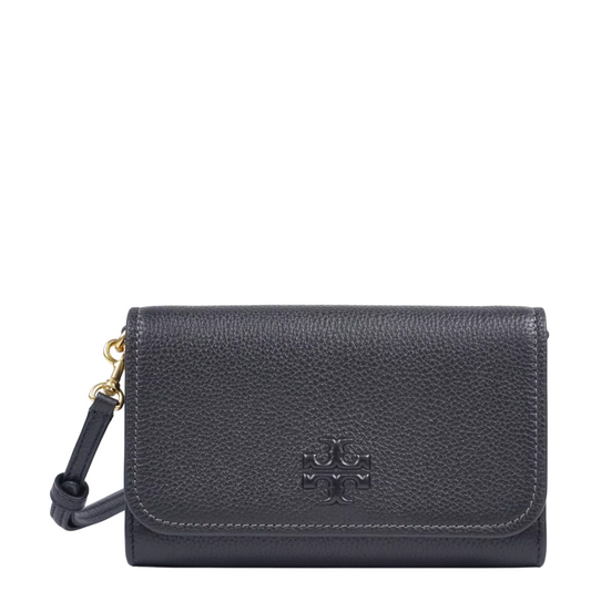 Bolsa Tory Burch Thea Flat Wallet Crossbody Black