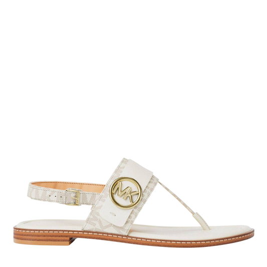 Sandalia Michael Kors Carmen Logo Vanilla