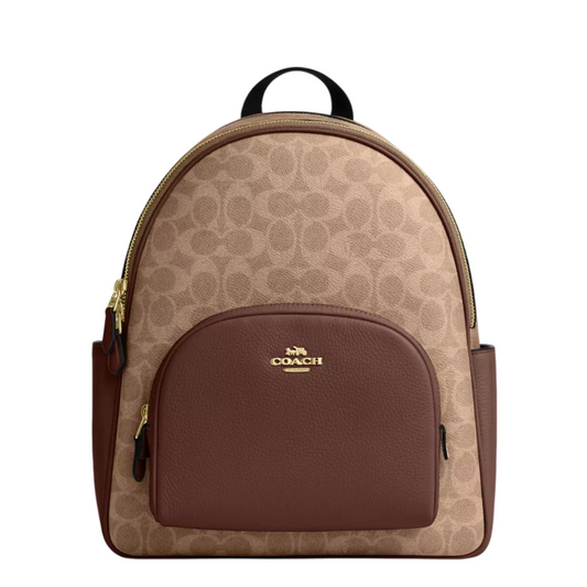 Mochila Court Backpack Signature Canvas Tan Brown