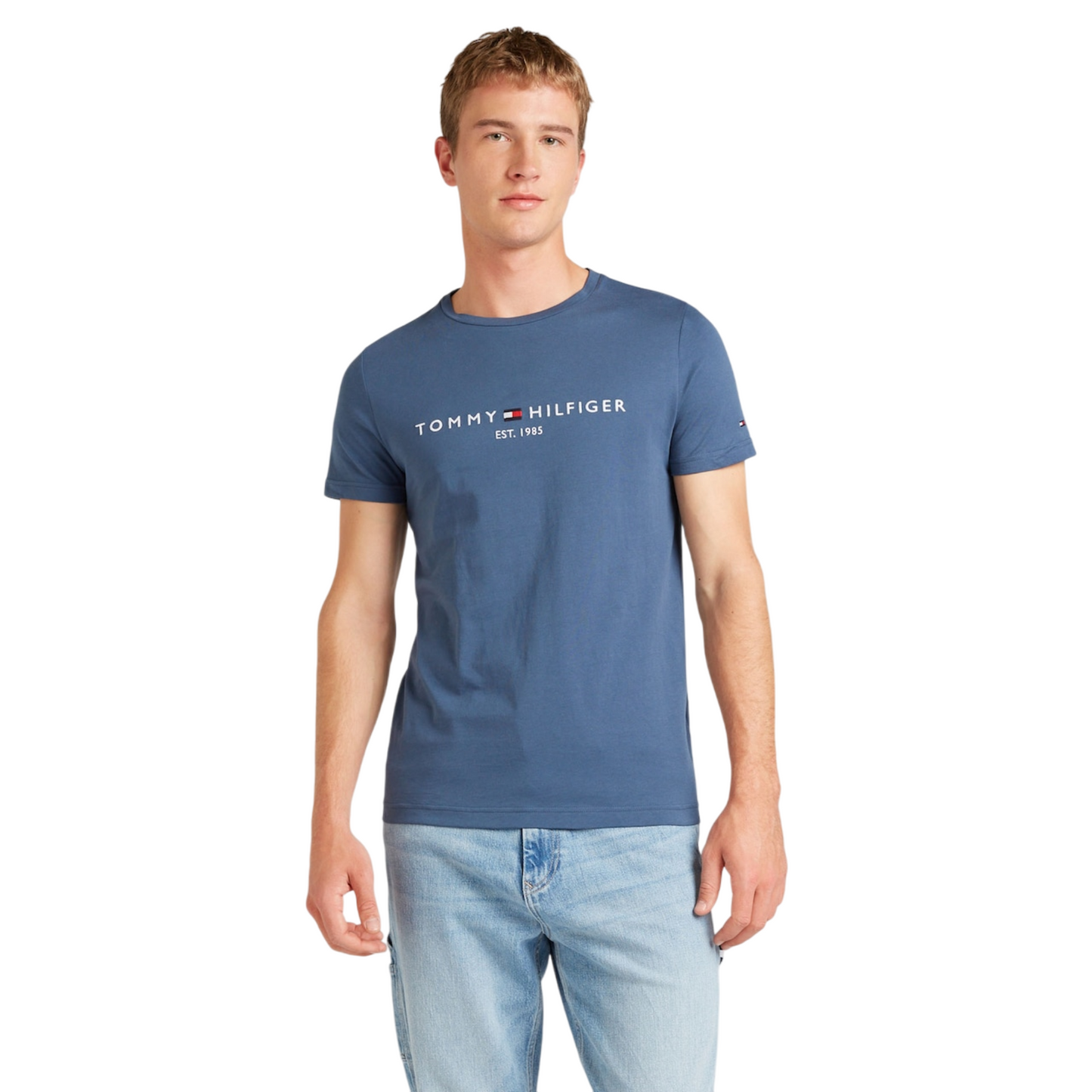 Playera Tommy Hilfiger Cuello Redondo Letras Bordadas