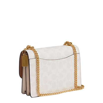 Bolsa Coach Mini Klare Crossbody Bag Signature Canvas White Chalk