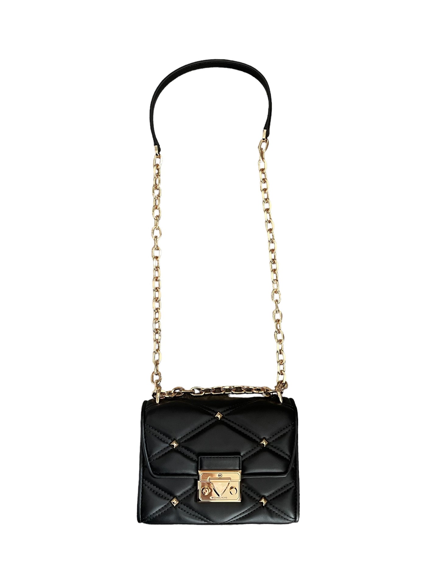 Bolsa Michael Kors Serena Small Studded Crossbody Bag Black