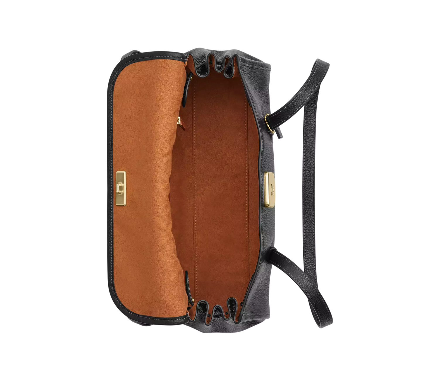 Bolsa Coach Bridget Flap Shoulder Bag Black