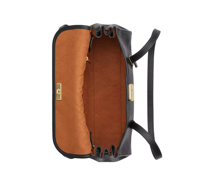 Bolsa Coach Bridget Flap Shoulder Bag Black