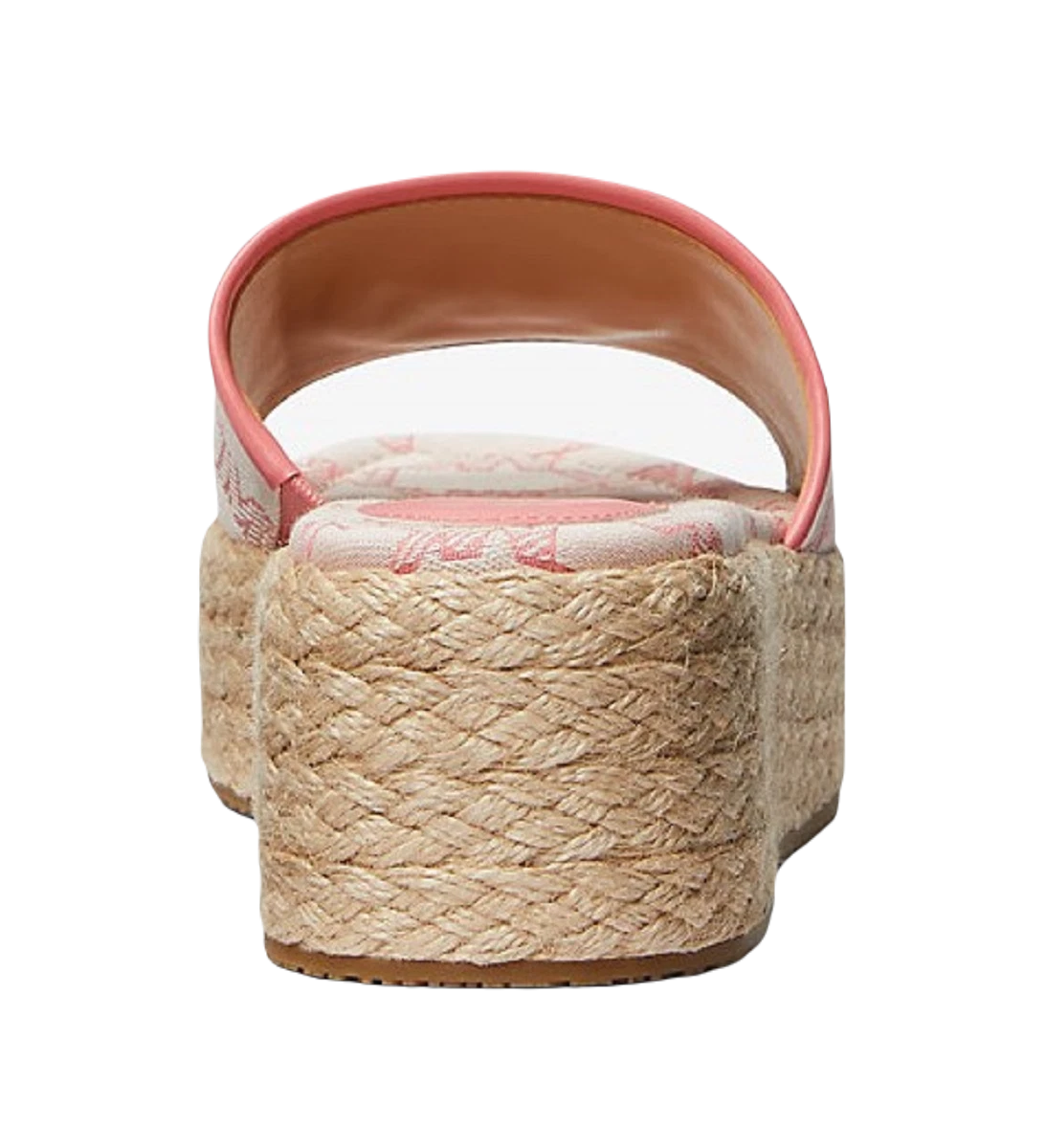 Sandalias Michael Kors Sadler Logo Jacquard and Jute Wedge Sandal Pink