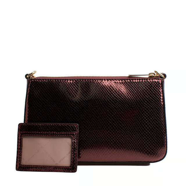 Bolsa Michael Kors Medium Pouch and Card Case Gift Set Oxblood