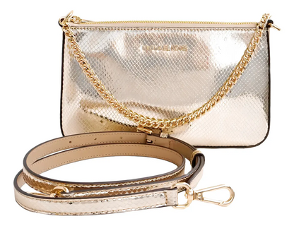 Bolsa Michael Kors Medium Pouch and Card Case Gift Set Pale Gold