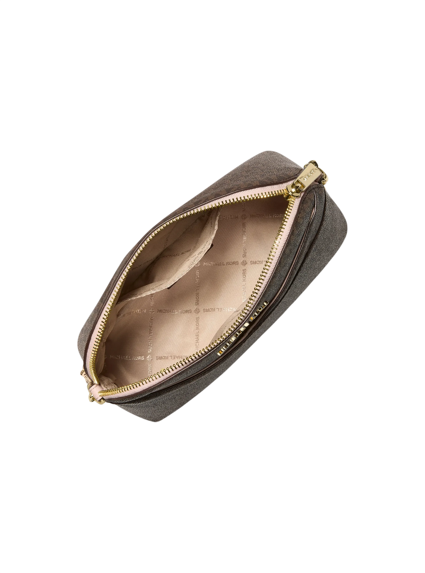 Bolsa Michael Kors Jet Set Travel Medium Logo Dome Crossbody Bag Powder Blush